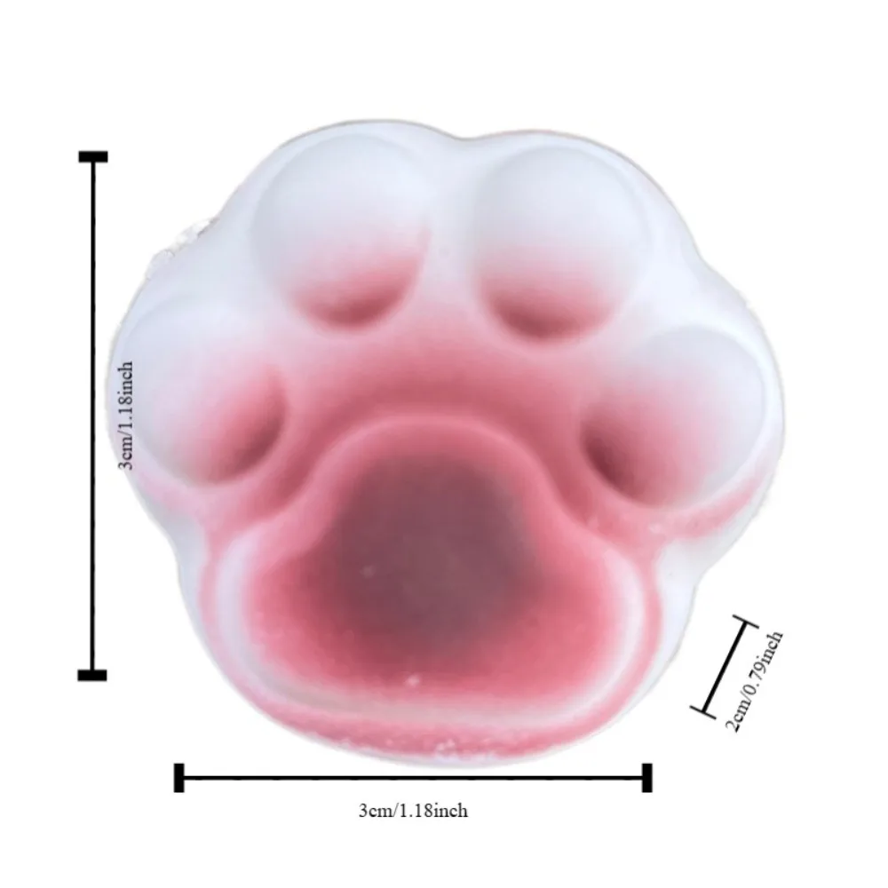 Soft Sensory Cat PAW Squeeze ของเล่นซิลิโคนที่น่าสนใจความเครียดบรรเทาของเล่น 3D TPR Pinch Decompression ของเล่นเด็ก