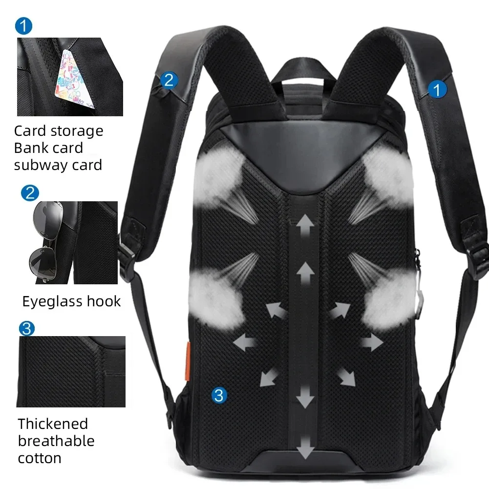 15.6 Polegada mochila portátil para homens mochila resistente à água 45 l grande capacidade mochila de viagem ao ar livre mochila de viagem de negócios