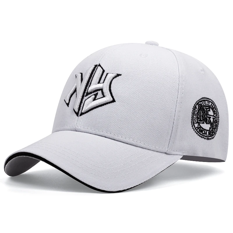 New High-Quality Letter Ny Embroidered Fashionable and Minimalist Men\'s Korean Hip-Hop Outdoor Windproof Baseball Cap