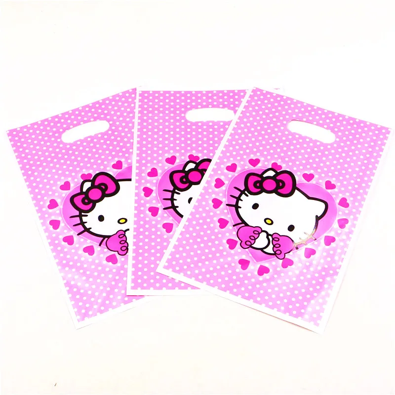 Hello Kitty Gift Bags Birthday Party Decoration Kawaii Kuromii Cinnamorolll Candy Bag Baby Shower Kids Favors for Party Supplies