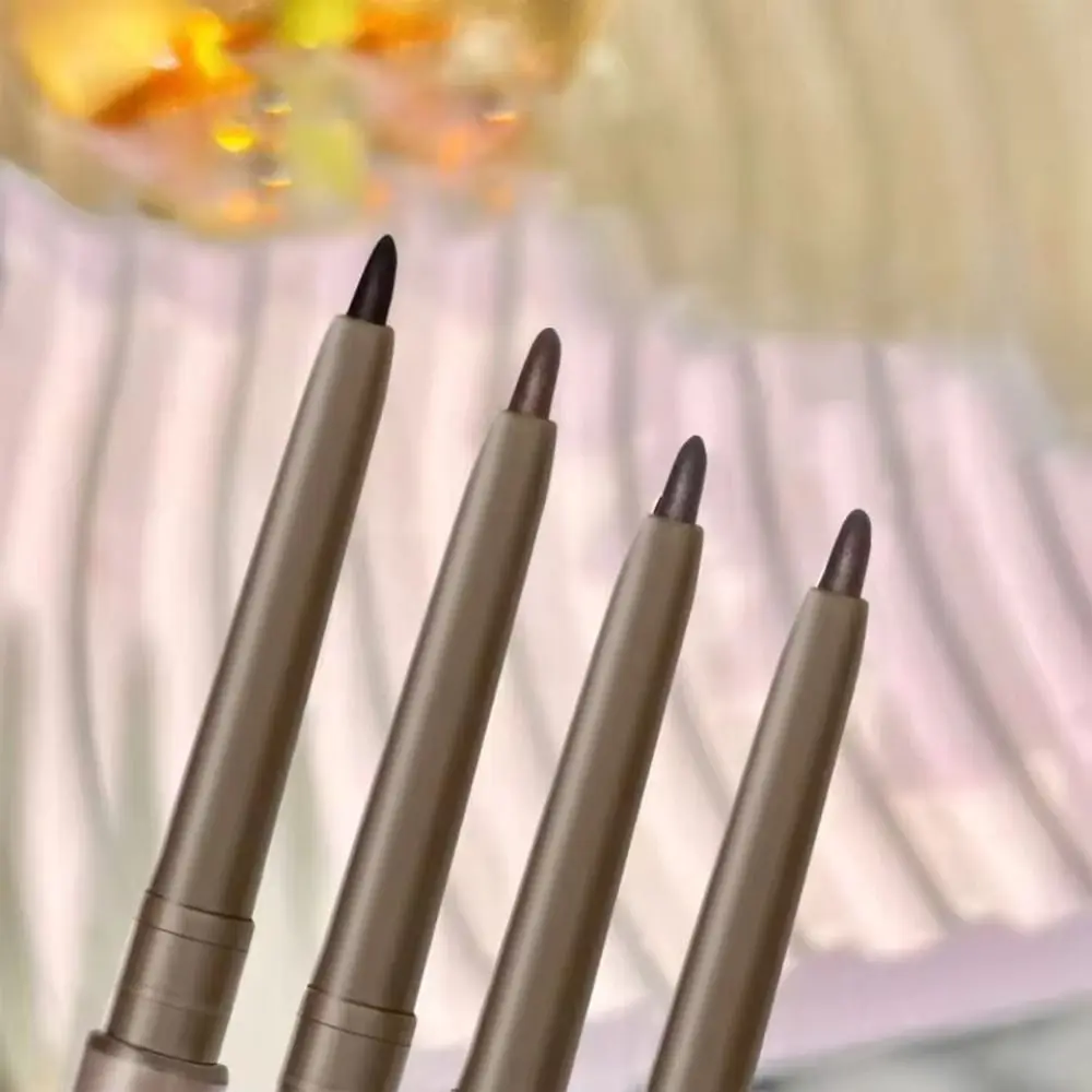 2in1 كحل طويل الأمد مقاوم للماء الكذب دودة القز هلام قلم رصاص غير لطخة أسود براون العين ماكياج مستحضرات التجميل للمبتدئين