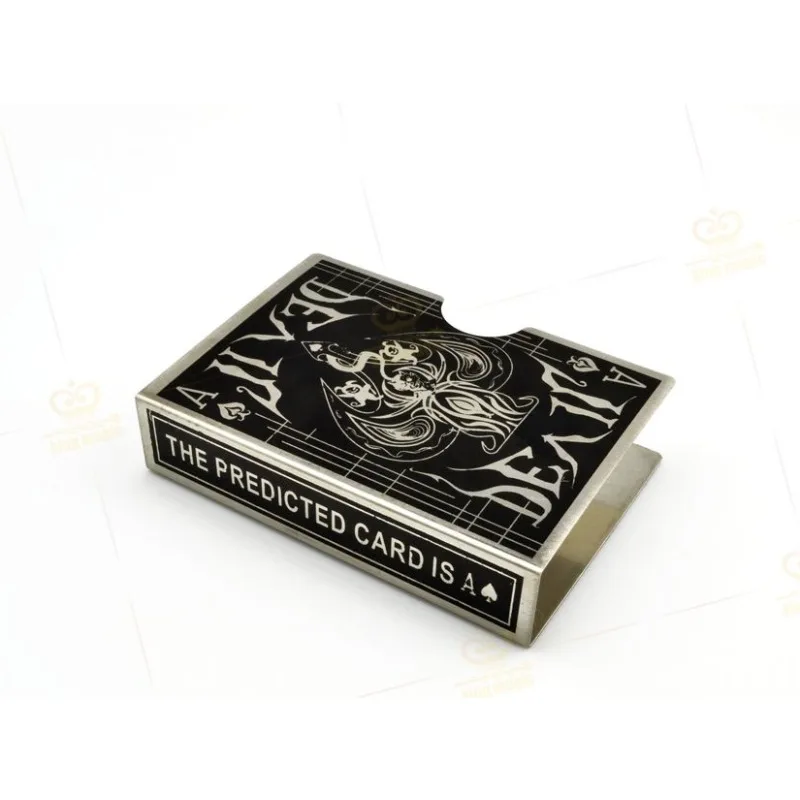 Steel Devil Card Protector Magic Trick Cards Clip Holder Deck Poker Protector Pack Box Case Magic Props Accessory