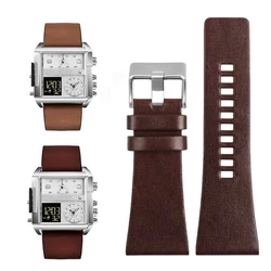 Large size Cowhide watch strap for Flyke FK030 Big dial Watchband FK036 FK038 Diesel DZ4318 men's Wristband 26mm 28mm 30mm 32mm