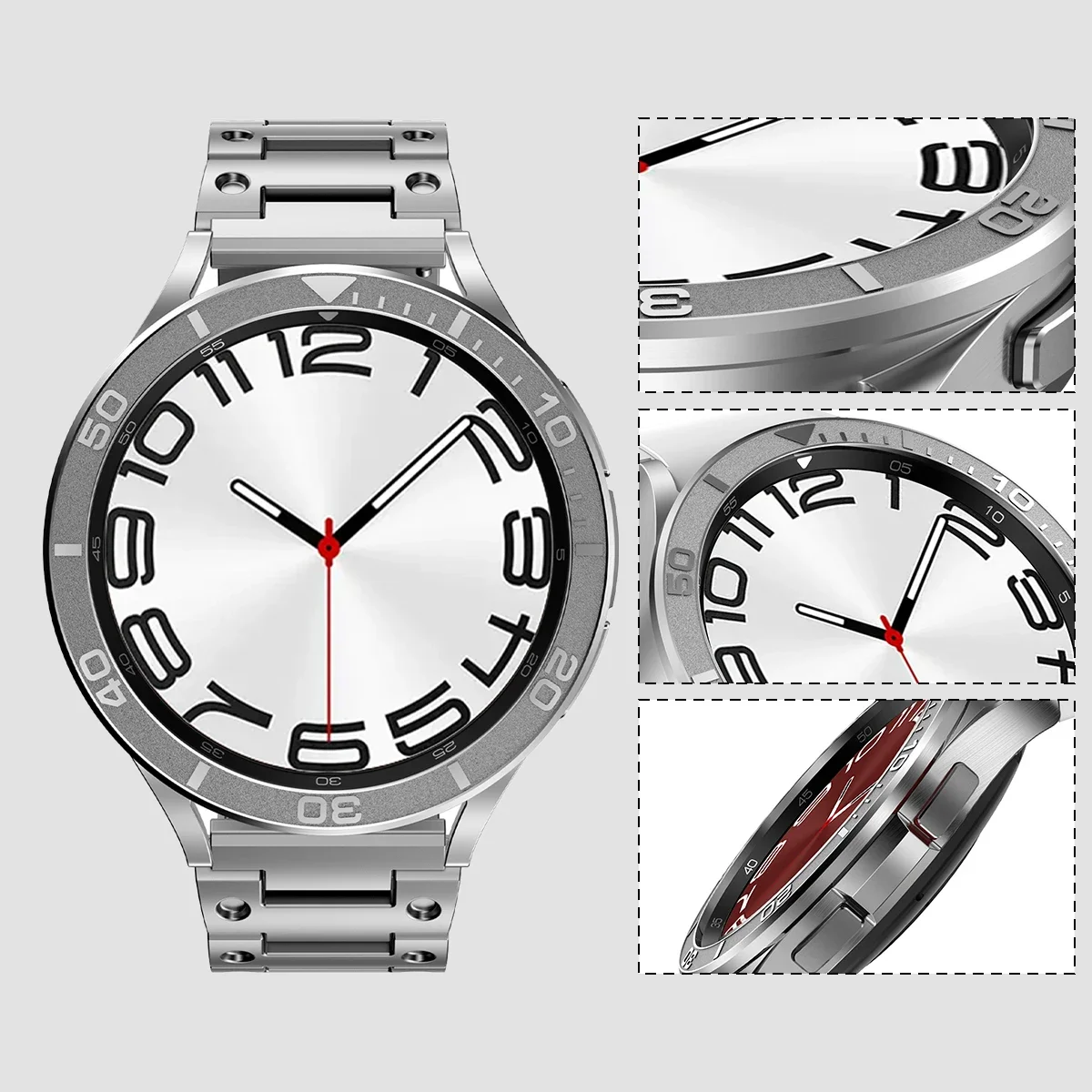 ขอบตัวเรือนนาฬิกาสำหรับ Samsung Galaxy Watch6 Classic 43 มม. 47 มม. สแตนเลสสตีล ฝาครอบกันกระแทก สำหรับ Watch 6