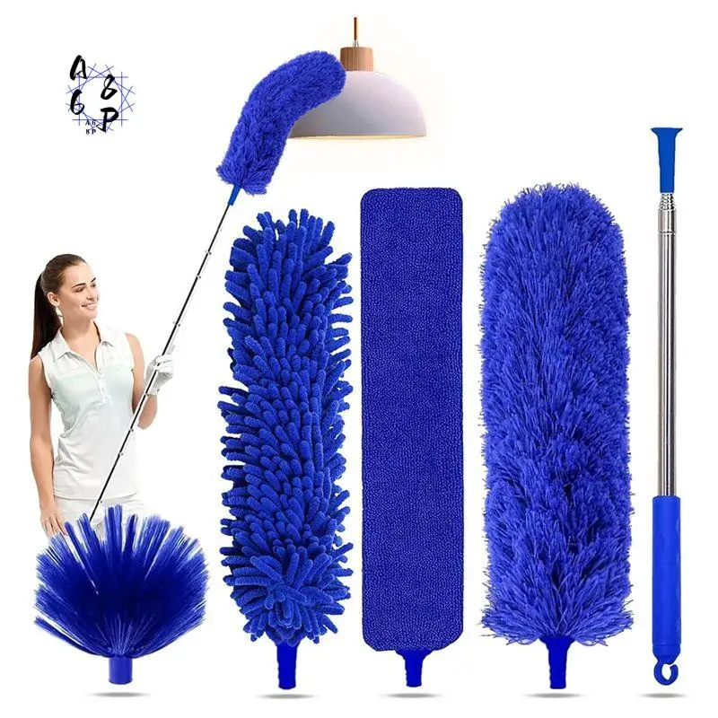

A68P-5-In-1 Kit Dusters For Cleaning, Duster With Extension Pole,Extendable Duster With 100 Inches, For Cleaning Ceiling Fans