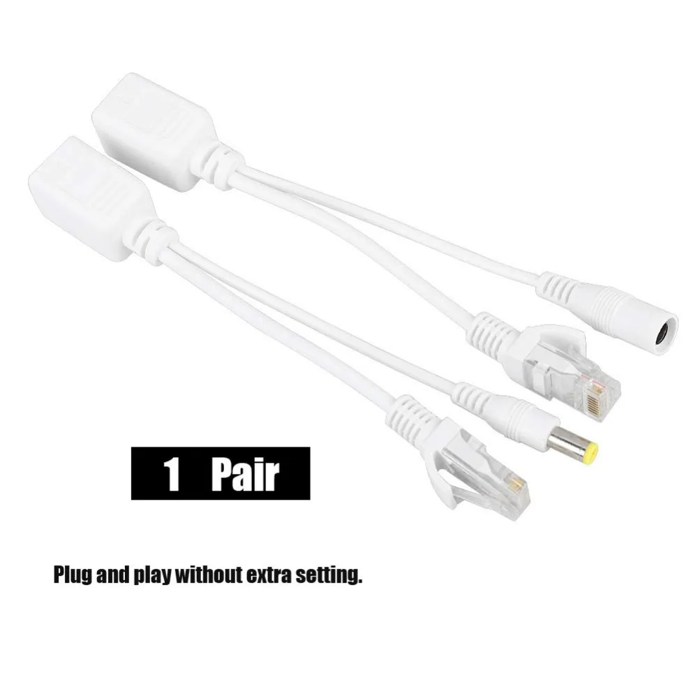 Cavo POE alimentatore passivo adattatore Ethernet Splitter RJ45 modulo di alimentazione iniettore 12-48v per IP Camea