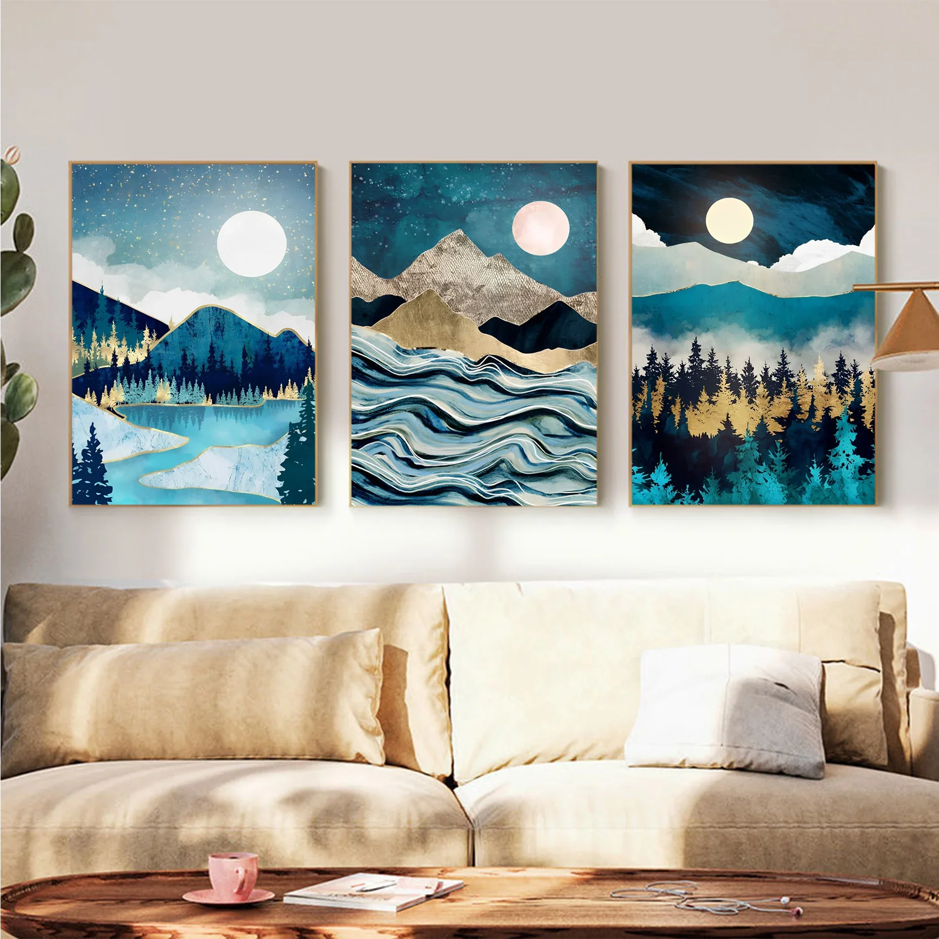 

Mountain Landscape Art Poster Classic Anime Poster Fancy Wall Sticker For Living Room Bar Decoration Decor Art Wall Stickers