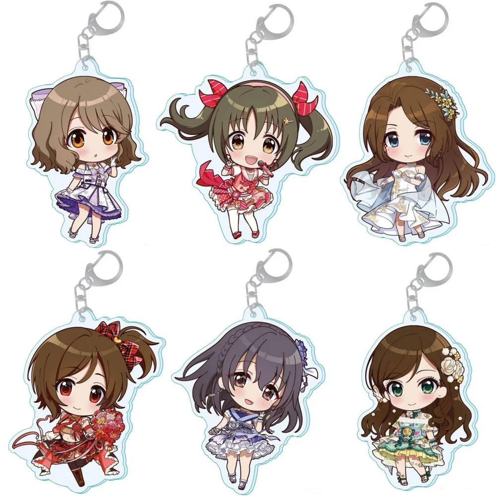 Loen Anime Peripheral Store THE IDOLM@STER Kana Miyabi Karin Ayaka Hajime Tamami Acrylic Keychain Pendant Fans Gifts About 6cm