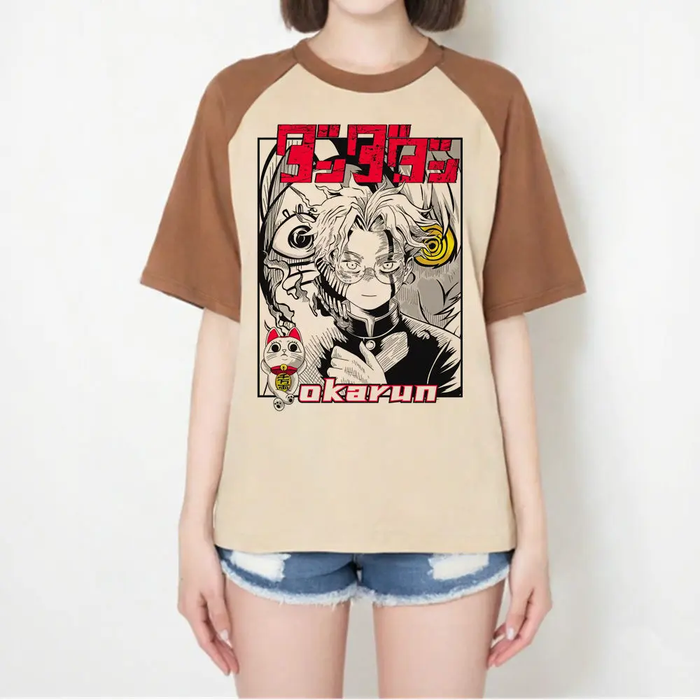 Dandadan 탑 티셔츠 여성 팝 문화 사이키델릭 80년대 애니메이션 그래픽 파스텔 티셔츠 스트리트웨어 애니메이션 80년대 하라주쿠 고딕 여성