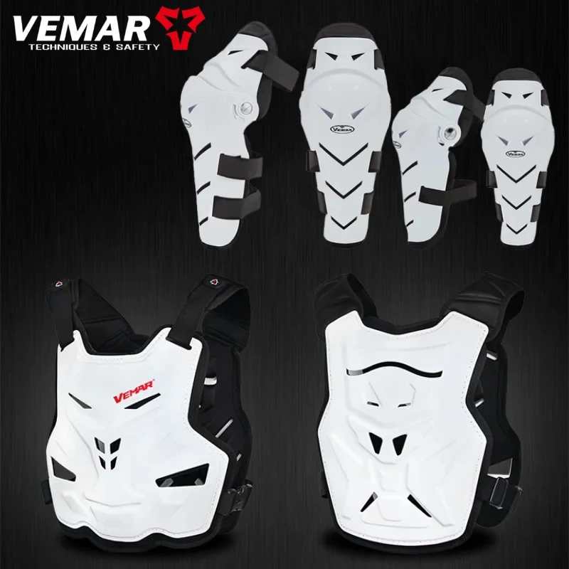 VEMAR Motorcycle Offroad Protective Armor Vest Motocross Jacket Back Chest Guard Knee Pads Body Protector Accessories Brace Gear