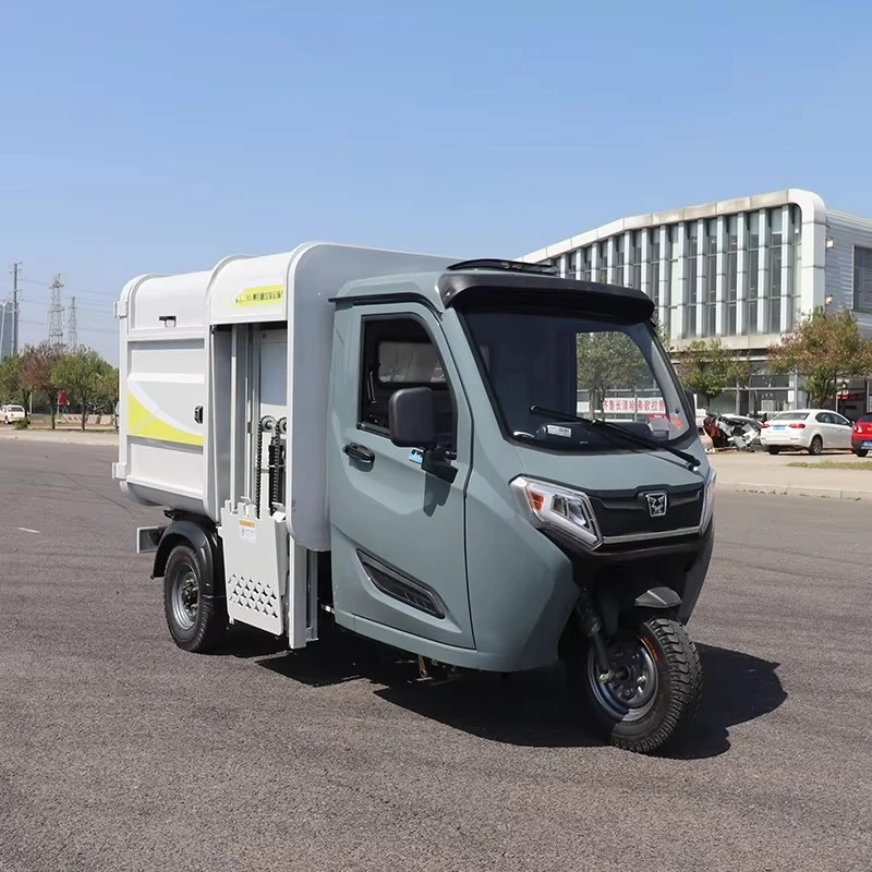Truk Sampah Samping Sepeda Roda Tiga Pemuatan Samping Roda Tiga