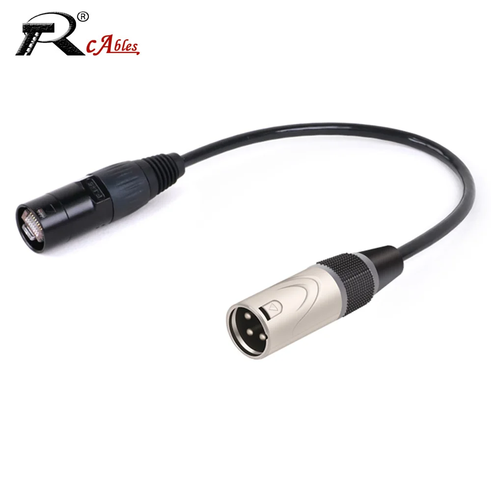 

3Pin XLR Male to RJ45 Ethernet Adapter Cable,XLR Male to UTP RJ45 8P8C CAT5/5E Network Connector Indoor&Outdoor Extension Cord