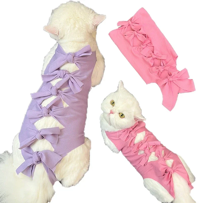 Breathable Cats Anti-licking Sterilization Clothes Pet Surgery Suit for Small  Cat Weaning Kitten Anti-scratch Body Strap Vest