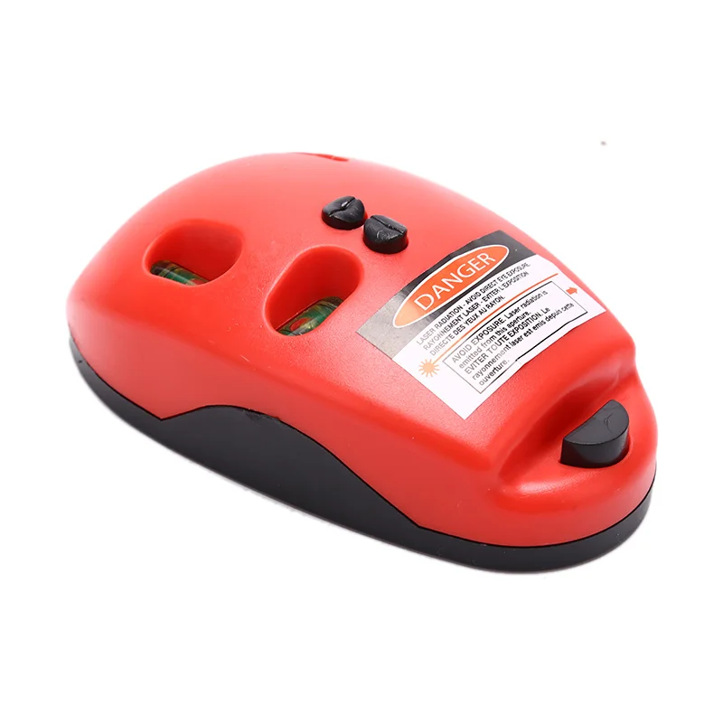 Mini Portable Vertical Level Laser Laser Spirit Straight Level 90 Degree Mouse-shaped Plastic Self-leveling Diy Measuring Tool