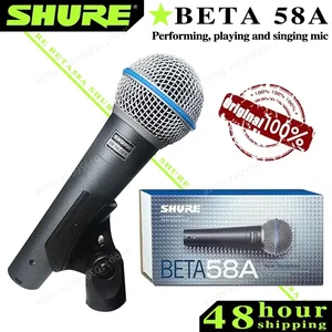 Shure beta 58A professional dynamic microphone, wire vocal microphone, singing stage, karaoke, studio, computer, games, original 6 Main Sales Microphone Shure - №5