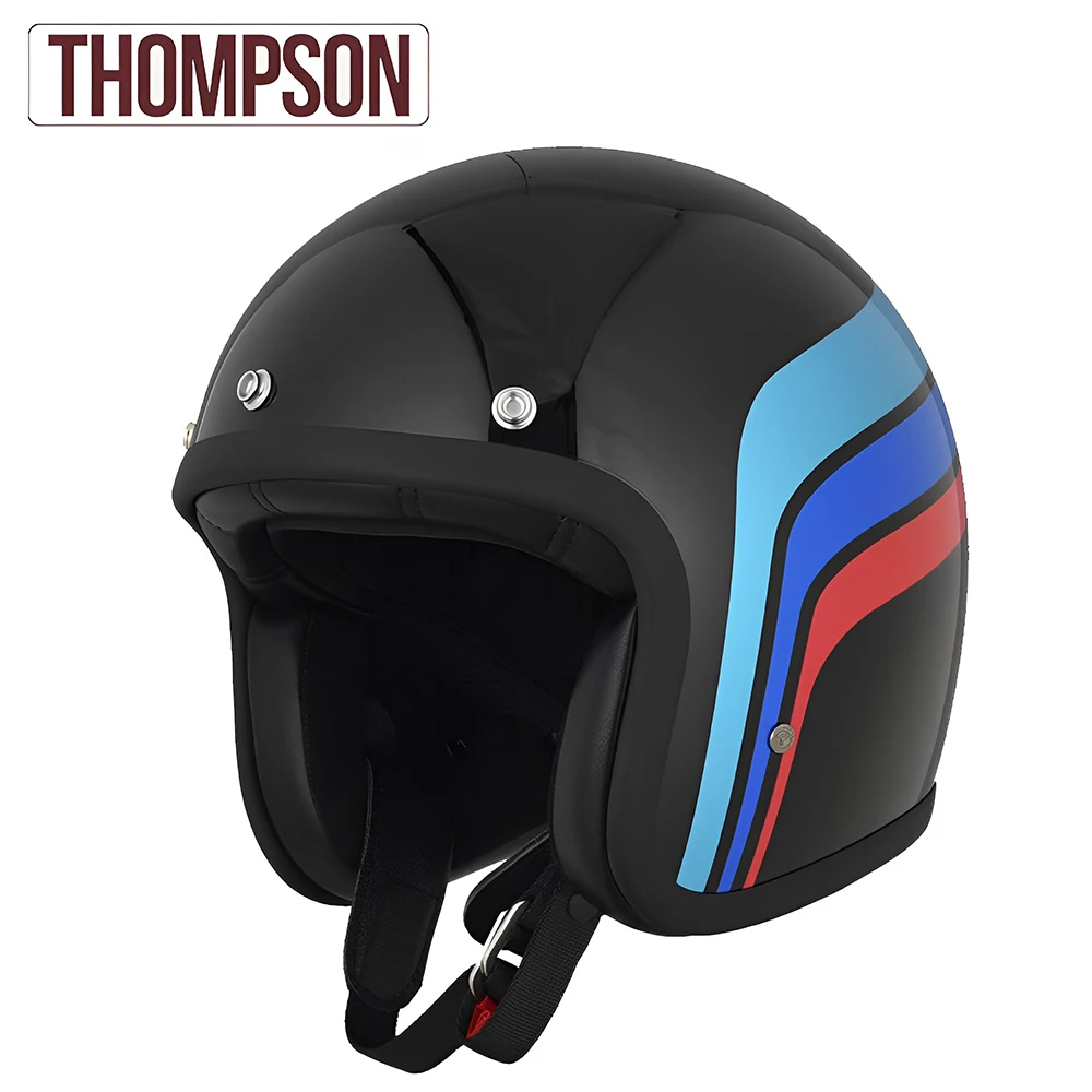 

Высококачественный классический ретро-открытый шлем 3/4 из стекловолокна, защитные шлемы для мотоциклов Harley Davidson и Cruising, Capacete