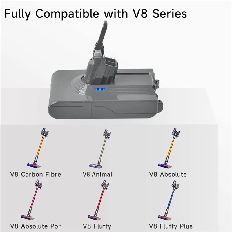 21,6 V wymień adapter baterii V8 + filtr wstępny na baterie Dyson V8 V8 Absolute V8 odkurzacz dla zwierząt akumulator