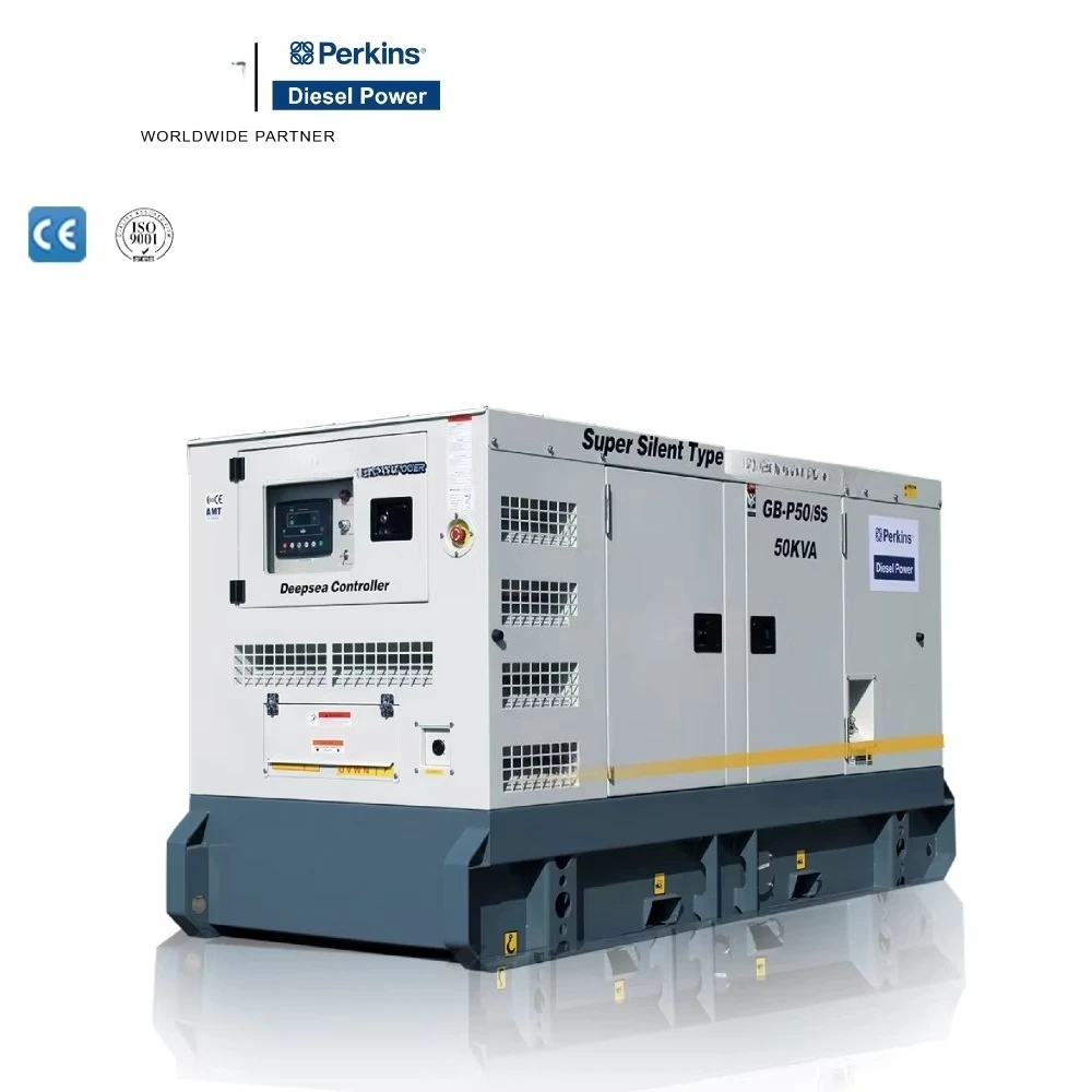 GB POWER EPA Tier3 Brushless AC 3Phase 50/60Hz for 60kVA Diesel Generator Silent Type with ATS for Engine 1104D-44TG1