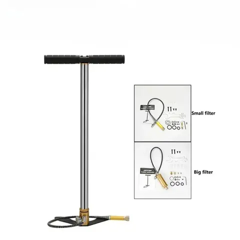 300Bar 4500psi Three-stage High Pressure Pump PCP Pump Bicycle High Pressure Pump with Filter Stainless Steel Material Pumps