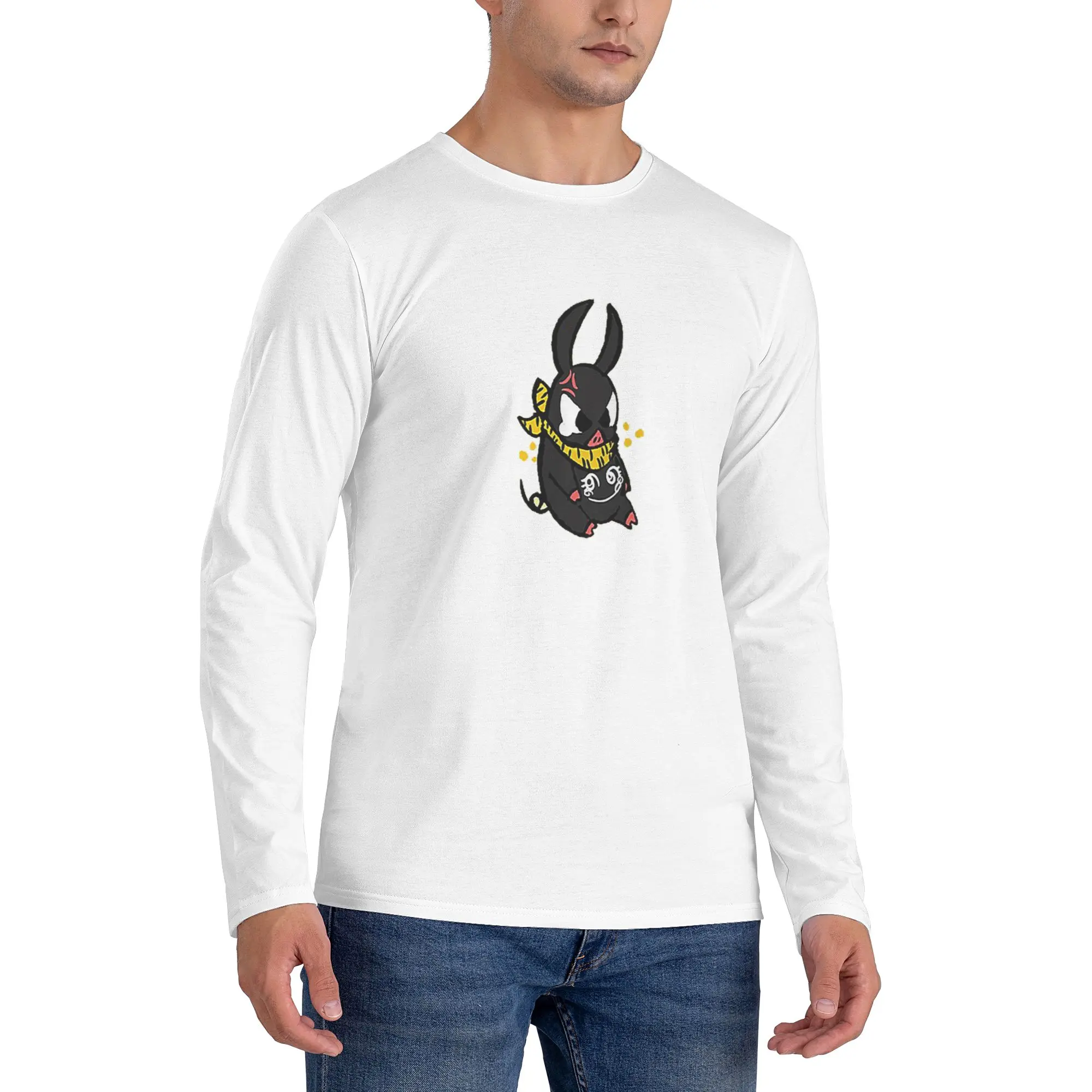 

P Chan Ranma Мужская футболка с длинными рукавами Дышащие футболки с круглым вырезом Весенние и осенние мужские топы