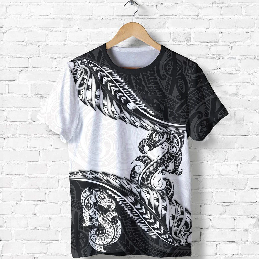 Papua New-Guinea New Zealand White Black 3D Printed Men Short sleeve T-Shirts Summer Casual Street Tee Male Shirt Top T-Shirt