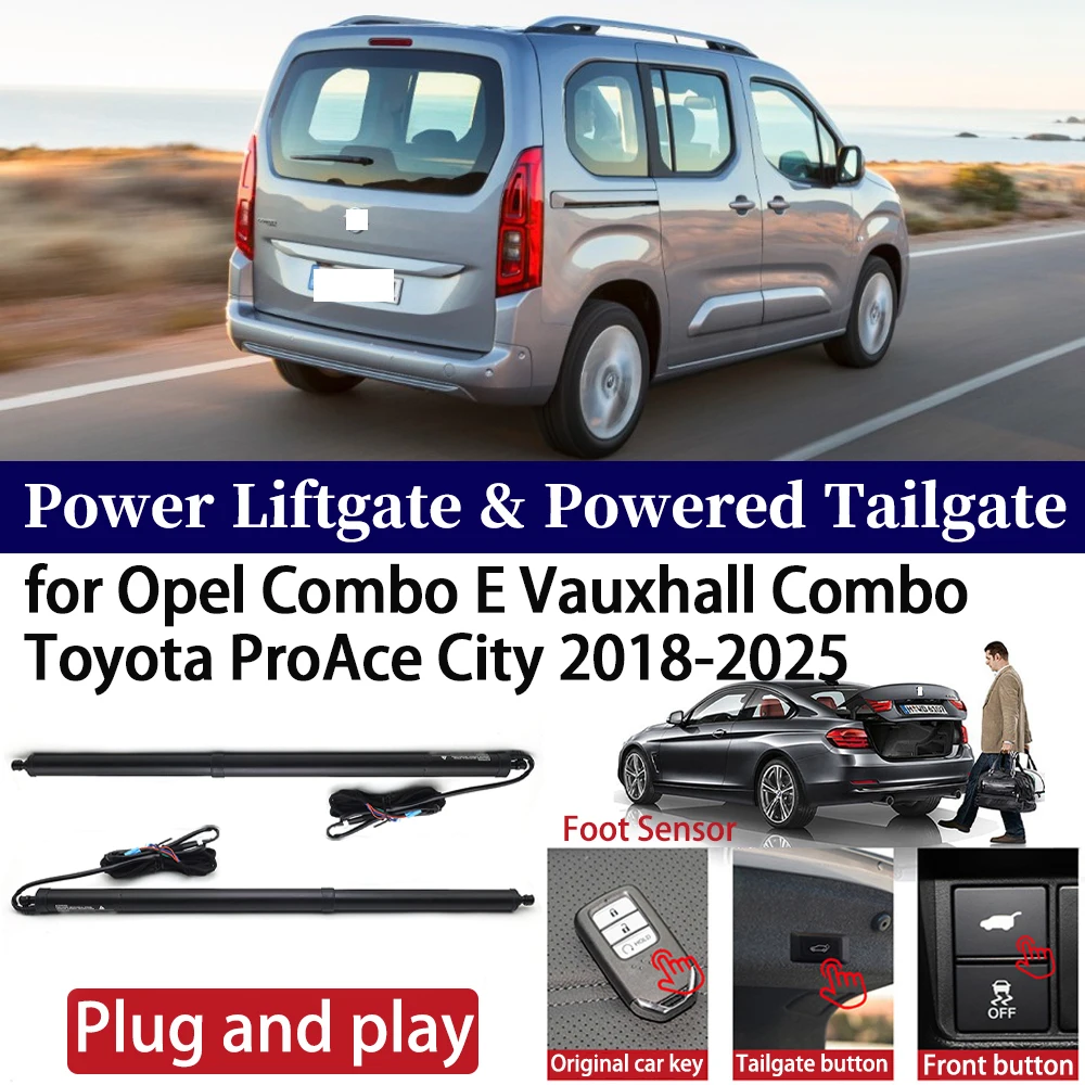 

for Opel Combo E Vauxhall Combo Toyota ProAce City 2018-2025 Car Auto Power Electric Tailgate Liftgate Lift Trunk Closer System