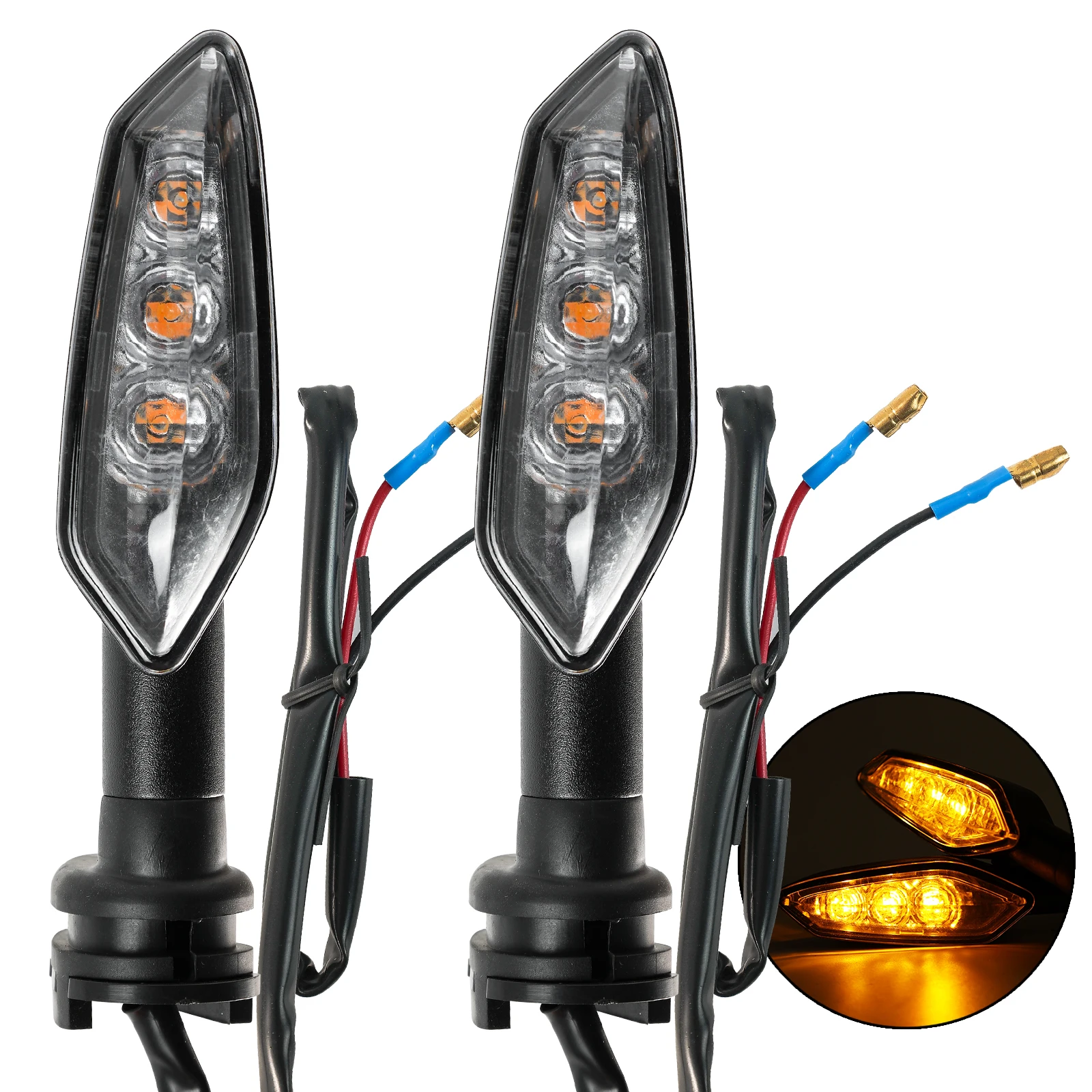 2X LED Indicator Motorcycle 12v Blinker For Yamaha MT07 Tenere 700 XJ6 FZ6 MT09 Tracer 900 MT10 MT03 FZ25 MT125 YZF R125 R1 FZ06