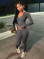 Nibber Sporty Casual 2 Piece Set Women Tracksuit Hooded Zip Crop Tops+Leggings Fitness Soft Stretch Streetwear Activity Suit 4