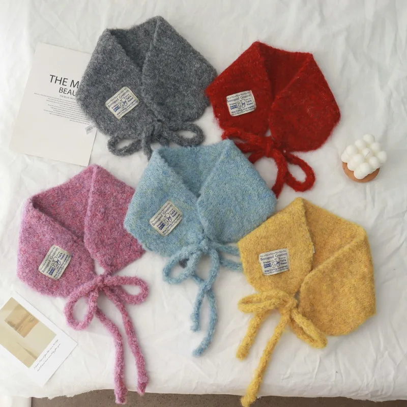 

Cute multifunctional lamb wool lace-up scarf earmuffs for women, warm and versatile earmuff hat scarf