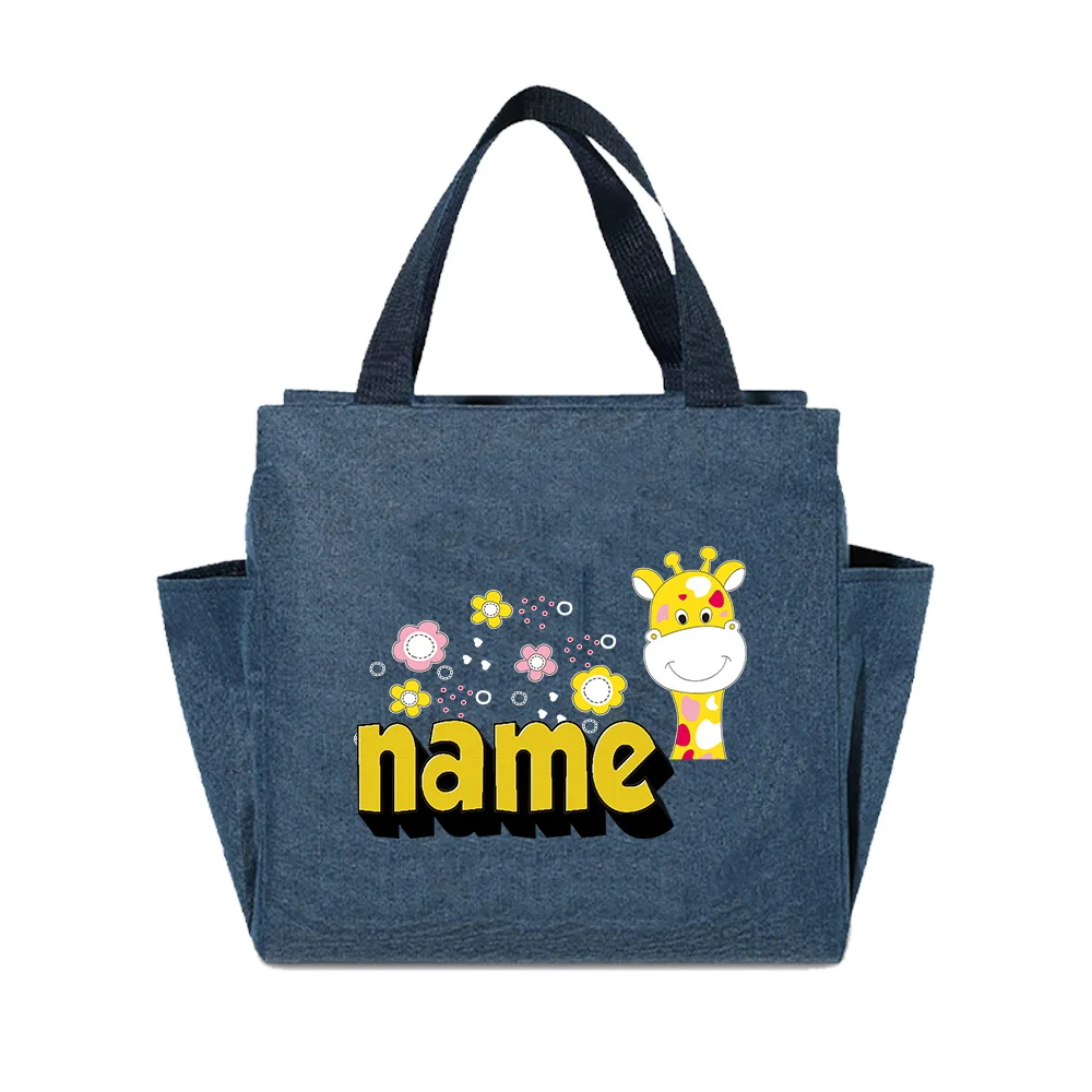 カスタマイズされた名前 1 個ランチパック多機能ピクニック食品バッグキャンプ食品クーラー収納袋実用的なオフィス弁当ポーチ