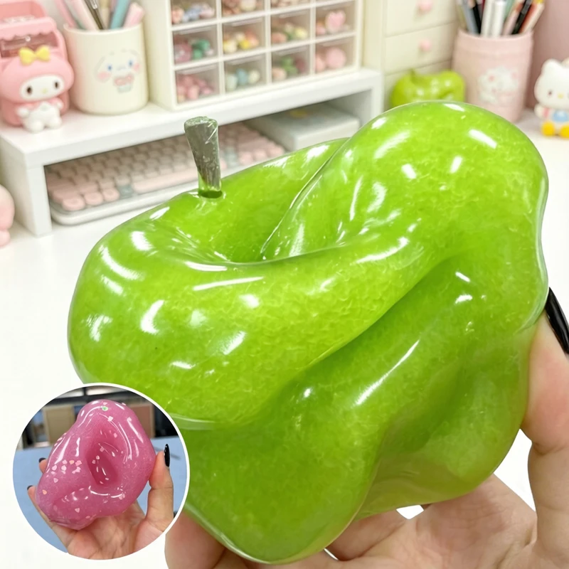 Simulated Fruit Apple Squishy Pinching Slow Rebound Soft Office Home Decoration Asmr Sensory Decompression Adults Perfect Gifts