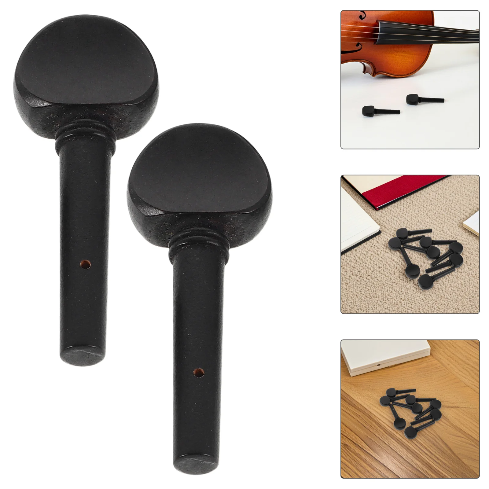

8Pcs Wooden Violin Tuning Pegs Replacement Parts for Full Size Violin Improved Tuning Accuracy Secure String Hold Professional