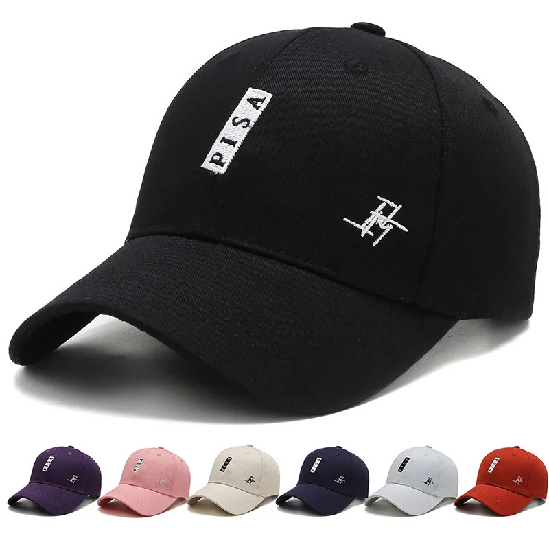 FS Korean Style Red Baseball Cap For Men Letter Embroidery Hip Hop Women Trucker Hat Summer Sunshade Golf Caps Gorras Hombre