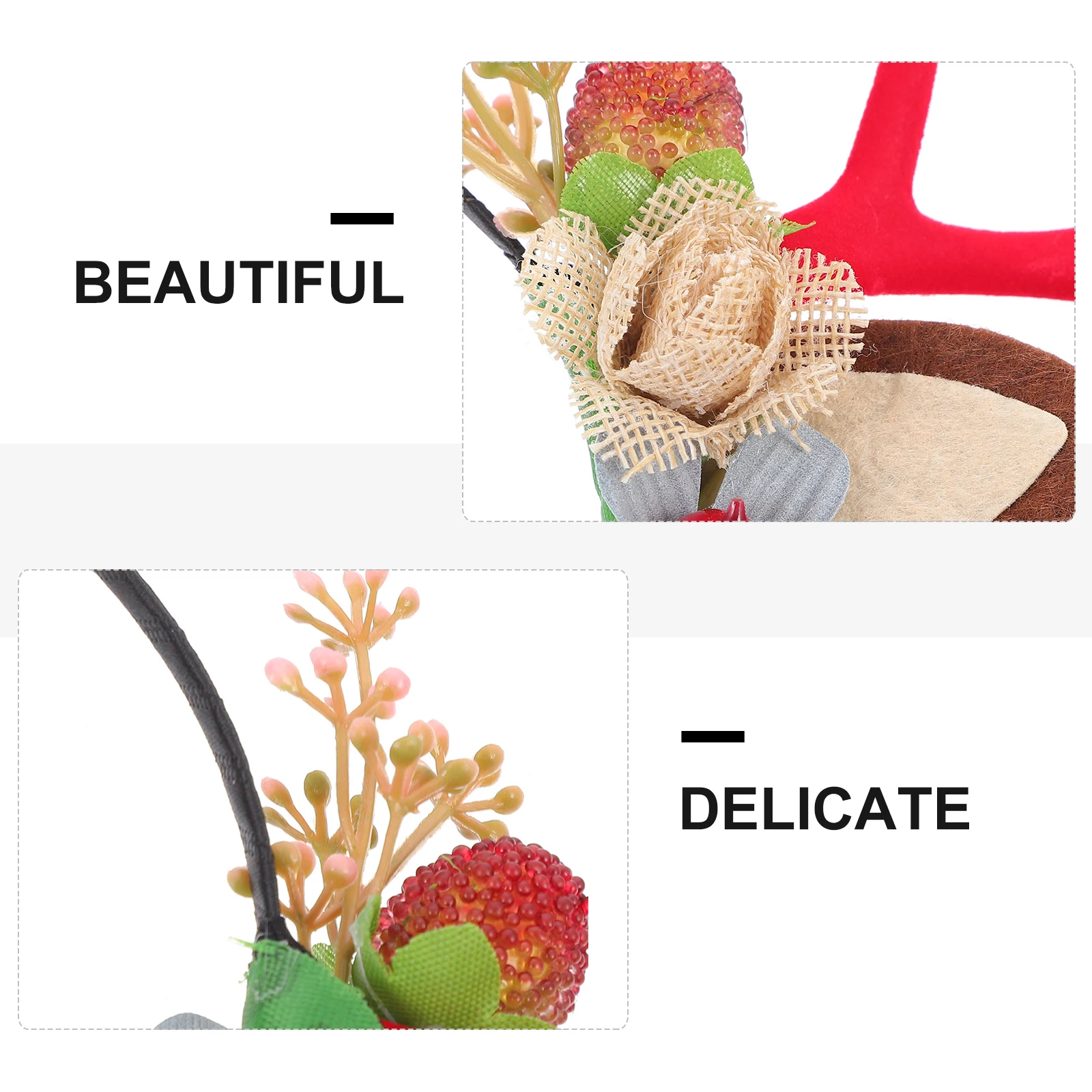 

1 Pc High-Quality Antler Design Xmas Hair Decor Unique Headband for Celebrations and Parties