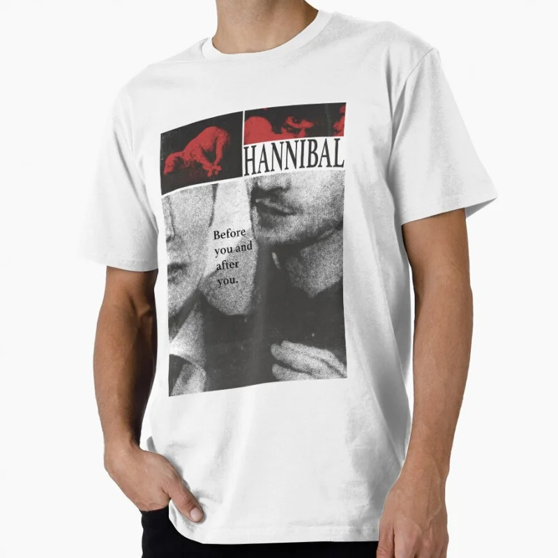 

80s Horror movie Hannibal 1216 Scary Halloween Gift t shirt for men 100% cotton print Tee All size tops S-6XL mens clothes