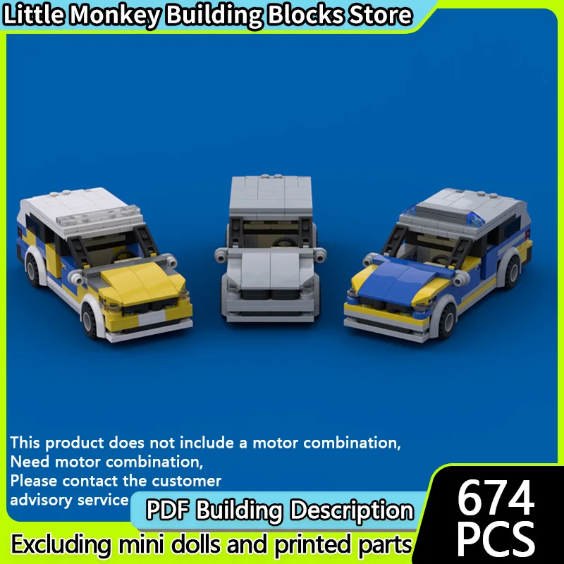 ชุดตัวต่อรถแข่งโมเดล MOC แบบประกอบเอง รถเก๋ง ของเล่นเด็ก เทคโนโลยีโมดูลาร์ ของขวัญวันหยุด