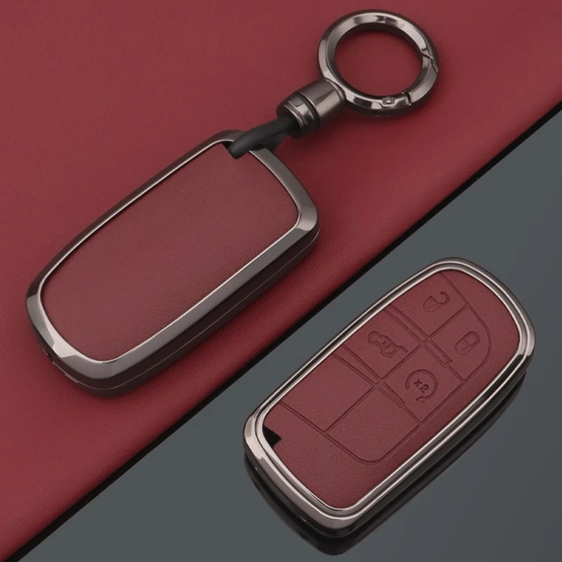 Premium Zinc Alloy Key Cover Case for Jeep Compass/Cherokee/Renegade/Grand Commander/Wrangler - Protective Key Fob Shell