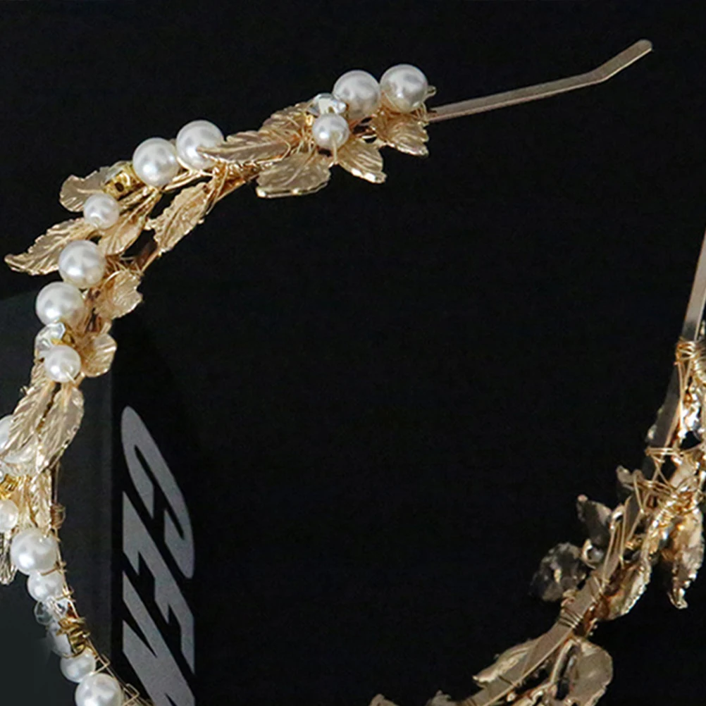 

Pearl Headband Baroque Hair Accessories Bridal Wedding Party Prom Birthday Celebration Headdress Tiara Long lasting