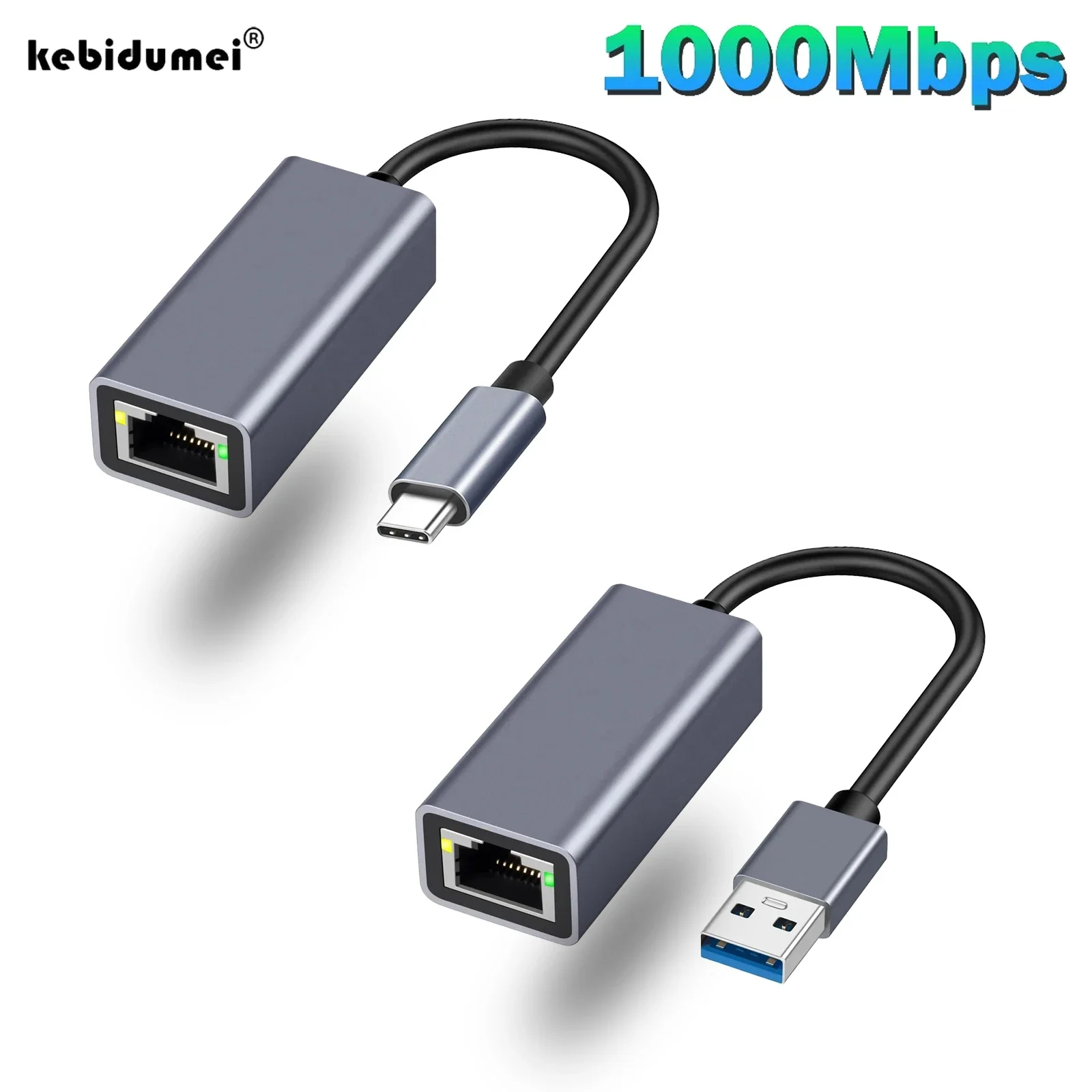 Ethernet-адаптер USB Type C 100/1000 Мбит/с, Ethernet-адаптер Rj45, сетевая карта, USB-кабель для Интернета для ПК, Macbook, Windows, ноутбука