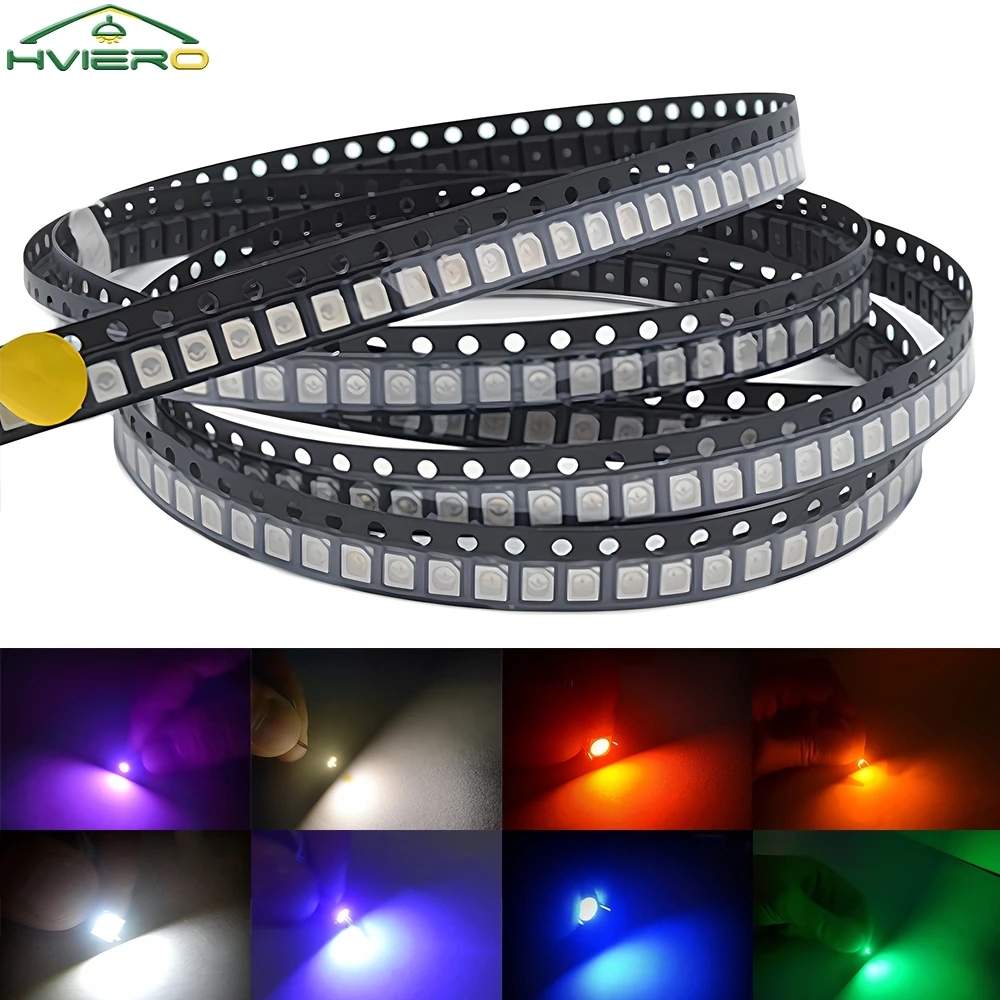 100X 1210 SMT SMD Lamp Holiday Party Christmas Decorations Atmosphere Bead Highlight Light Emitting Ultra Bright Diode Neon Bulb