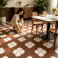 Square 11.8x11.8in Peel & Stick Floor Tile Self-Adhesive PVC Vinyl Flooring Sticker Wearproof DIY Decal for Kitchen Balcony Bedr 5