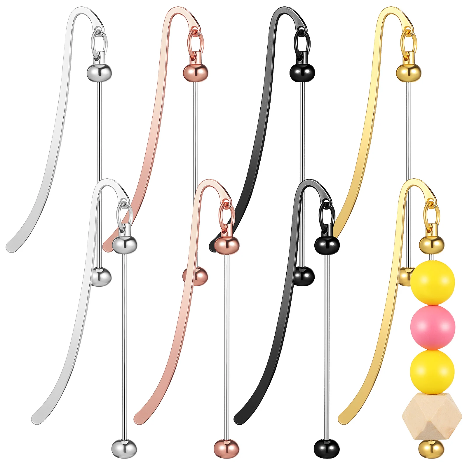 Diy Blank Metal Bookmarks For Beading Sturdy Multi-Functional Book Lover Accessories Diy Bookmark Kit For Students Teachers