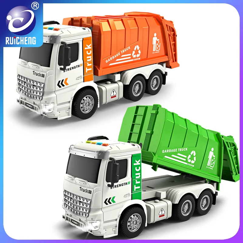 

Switchable Hand-push Garbage Truck Toy Urban Greening Work Vehicle Model Music Sound Effect Inertial Driving Car