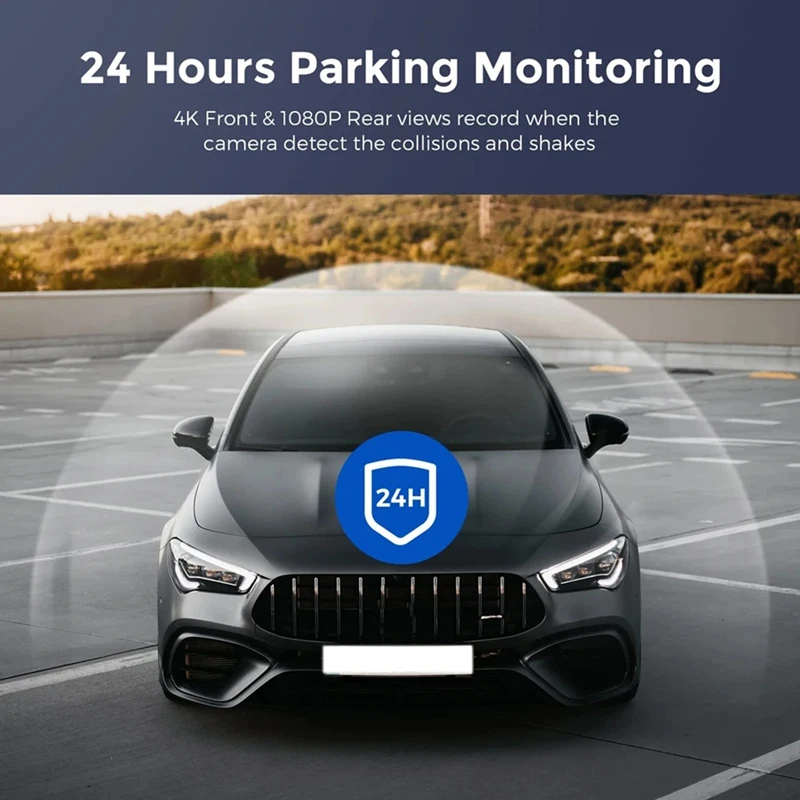 4K Dashcam Mini Camera Recorder GPS Wifi 64G Parking Dual Lens With 1080P Rearview Camera Night Vision Black Box For Car