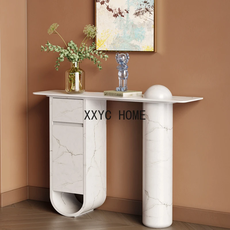 

Длинный узкий стол для прихожей, роскошный входной шкаф для гостиной и гостиницы, входной стол с боковым обзором