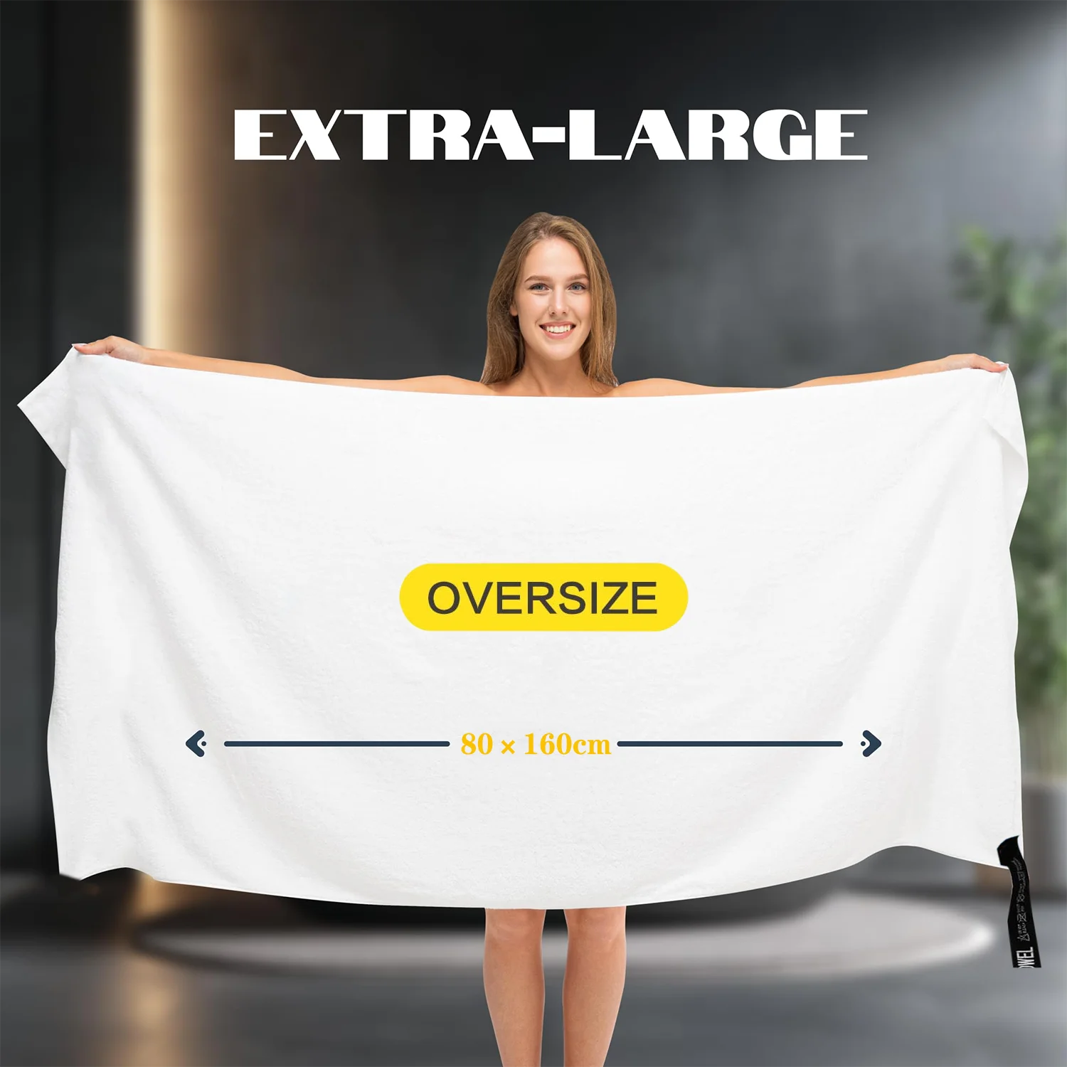 New Luxurious Large Microfiber Bath Towel，Super Absorbent, Quick-Drying Soft Bathroom Beach Yoga Gym Sports Towel