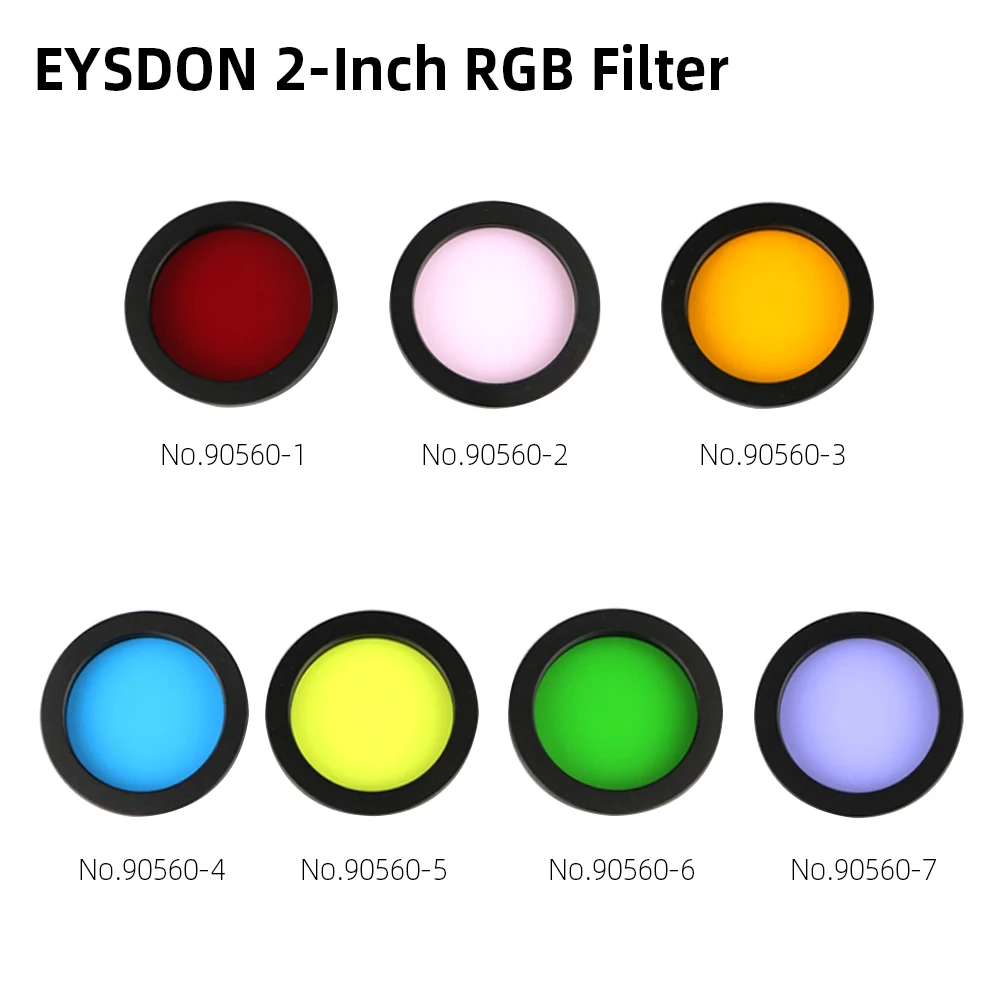 EYSDON M48 Telescope RGB Filter Astro Optics Filters Mount on 2 Inch Astronomical Telescopes Eyepieces Lens Tube Port