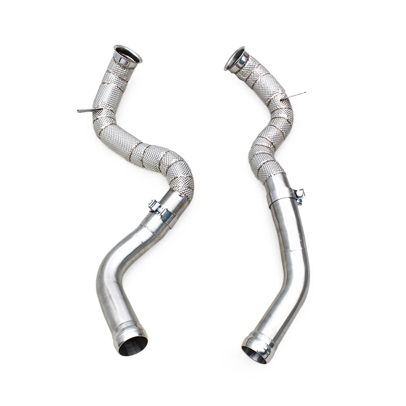 Yooking SS304 Stainless Steel Downpipe For Mercedes E63 E63S AMG W213 4.0TT 2016-2023 Racing Exhaust System Direct Fit