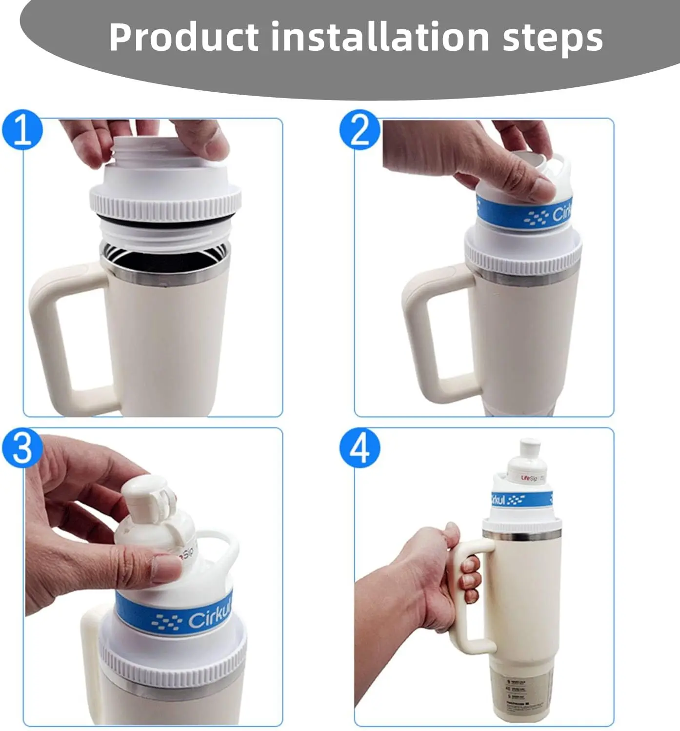 Адаптер стакана для Stanley To Cirkul, Cirkul To Stanley 30oz Quencher H2.0 Адаптер стакана для воды, пищевой силикон