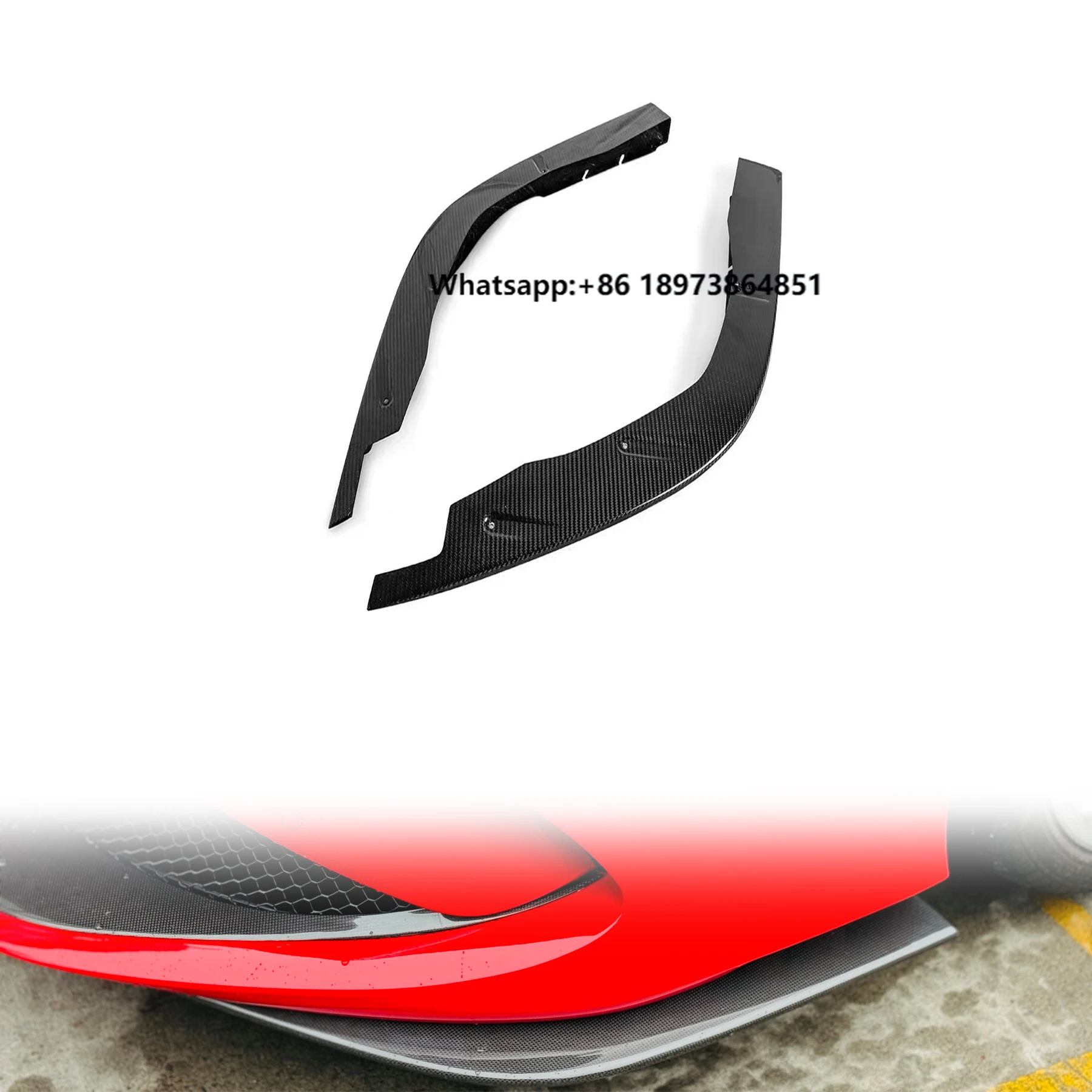 

Ferrari F8 OEM Style Auto Parts Dry Carbon Fiber Front Bumper Automotive Accessories Front Lip Spoiler for Ferrari F8
